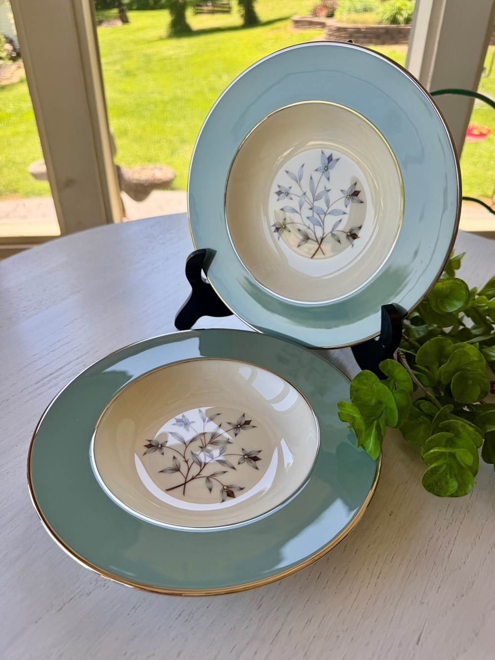LENOX, “KINGSLEY”, SET/2, FINE BONE CHINA, SOUP BOWLS.